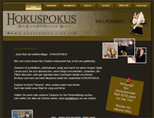Tablet Screenshot of hokuspokus-linz.at